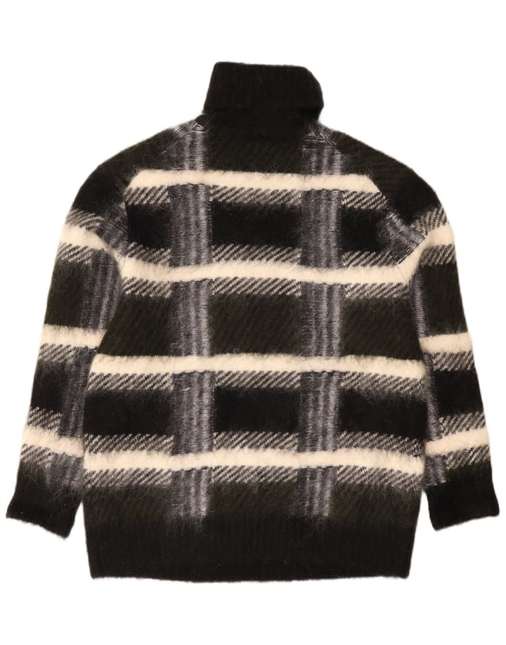 Cos Pull surdimensionné à col roulé pour femme UK 14 à carreaux noirs moyens