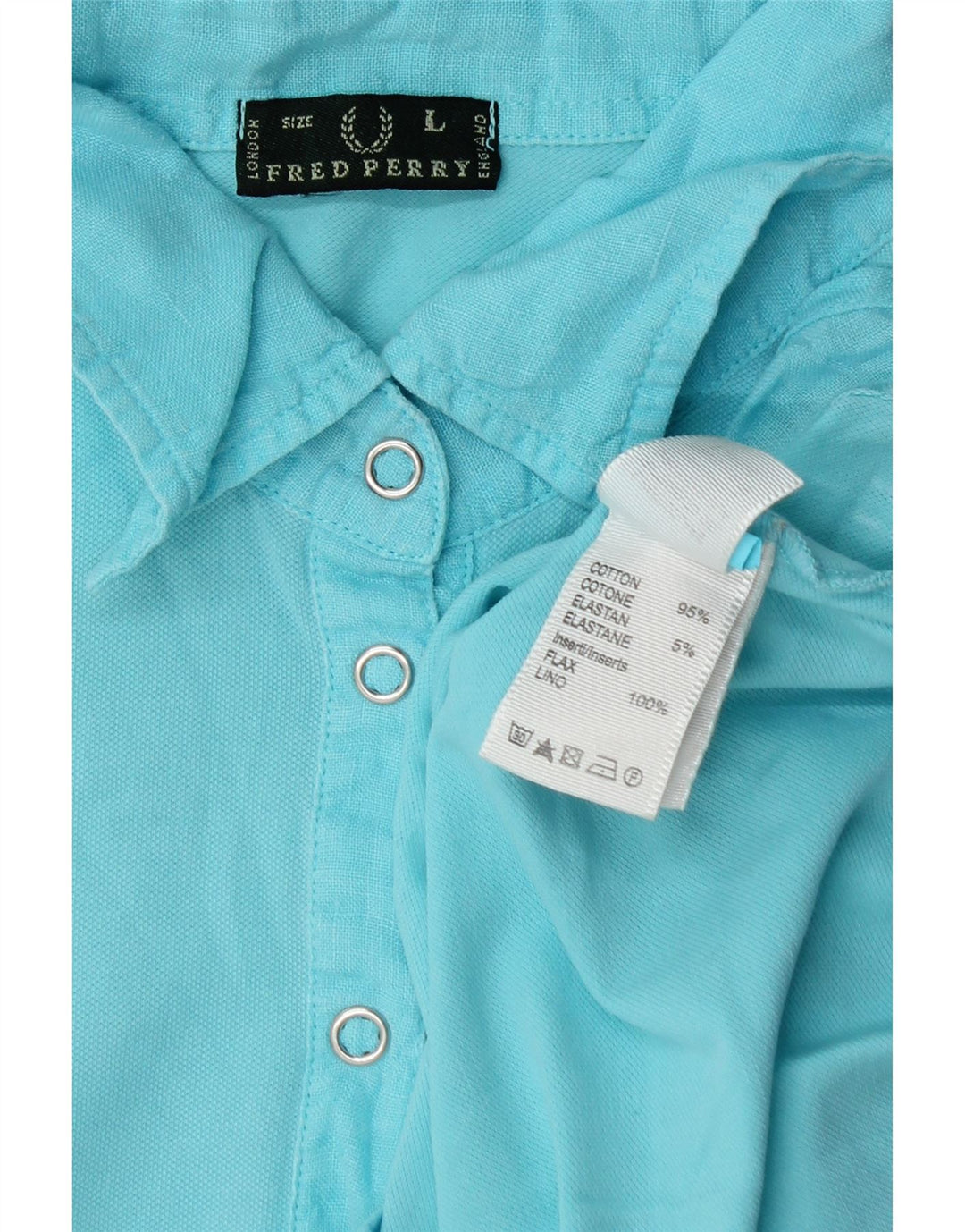 Fred Perry Polo Femme UK 14 Grand Bleu Coton