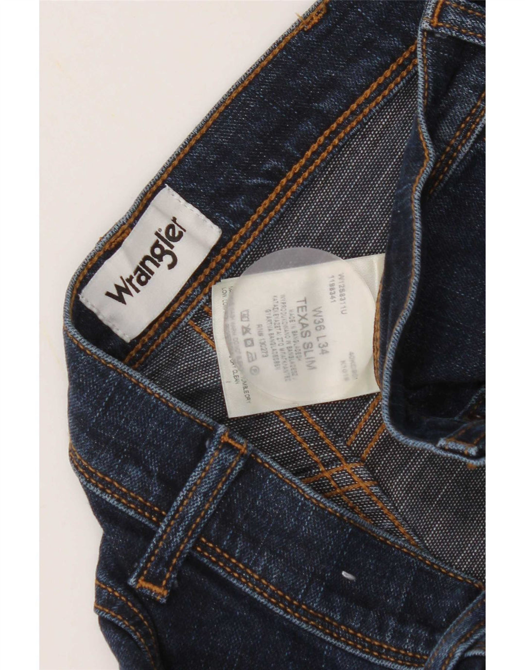 Wrangler Jean Slim Texas Femme W36 L28 Bleu Marine Coton