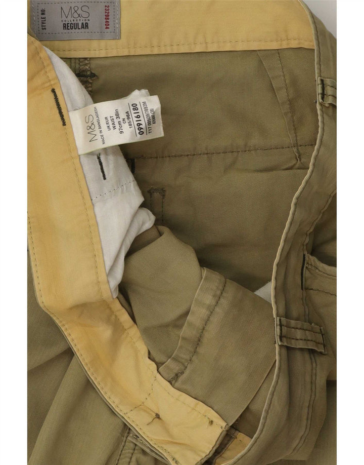 Marks & Spencer Short cargo régulier pour homme W38 XL en coton kaki