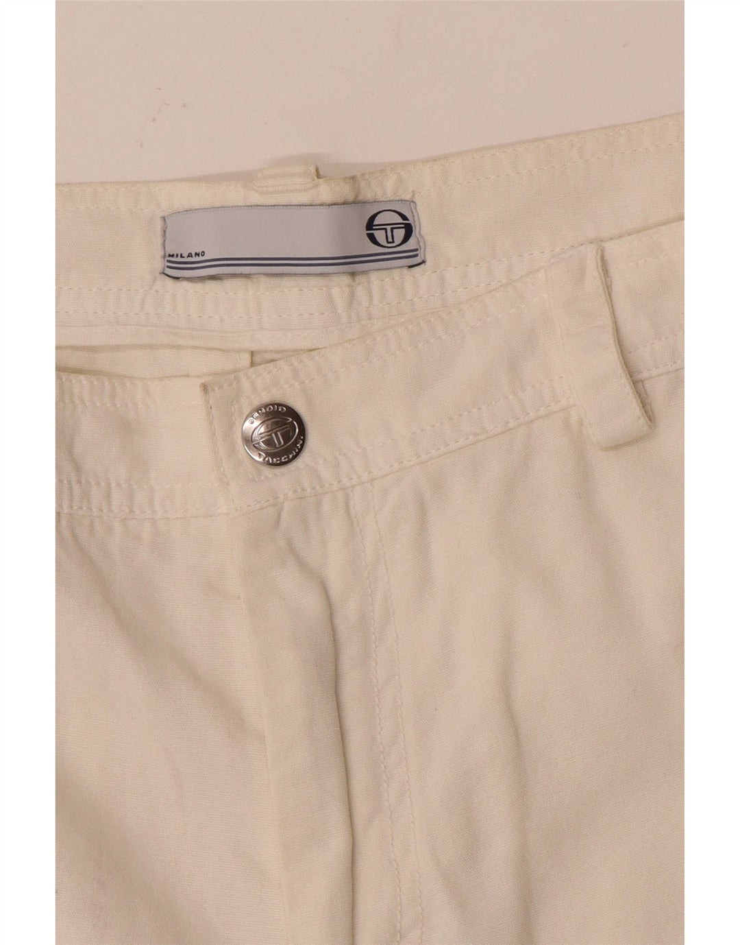 Sergio Tacchini Short Cargo W32 Homme Blanc Moyen