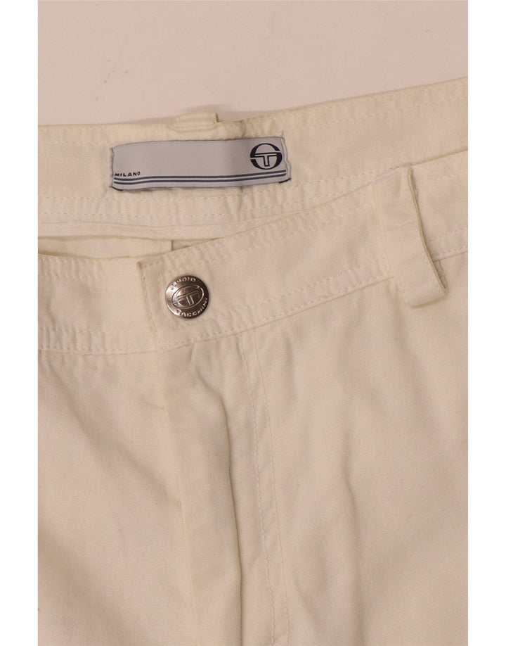Sergio Tacchini Short Cargo W32 Homme Blanc Moyen