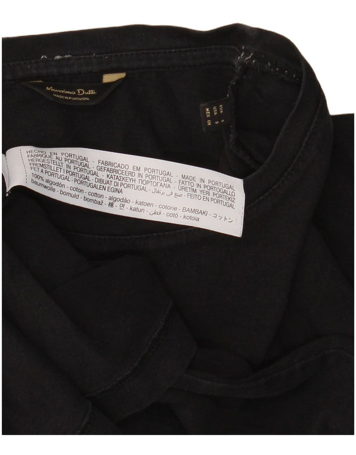 Massimo Dutti T-Shirt Homme Petit Noir Coton
