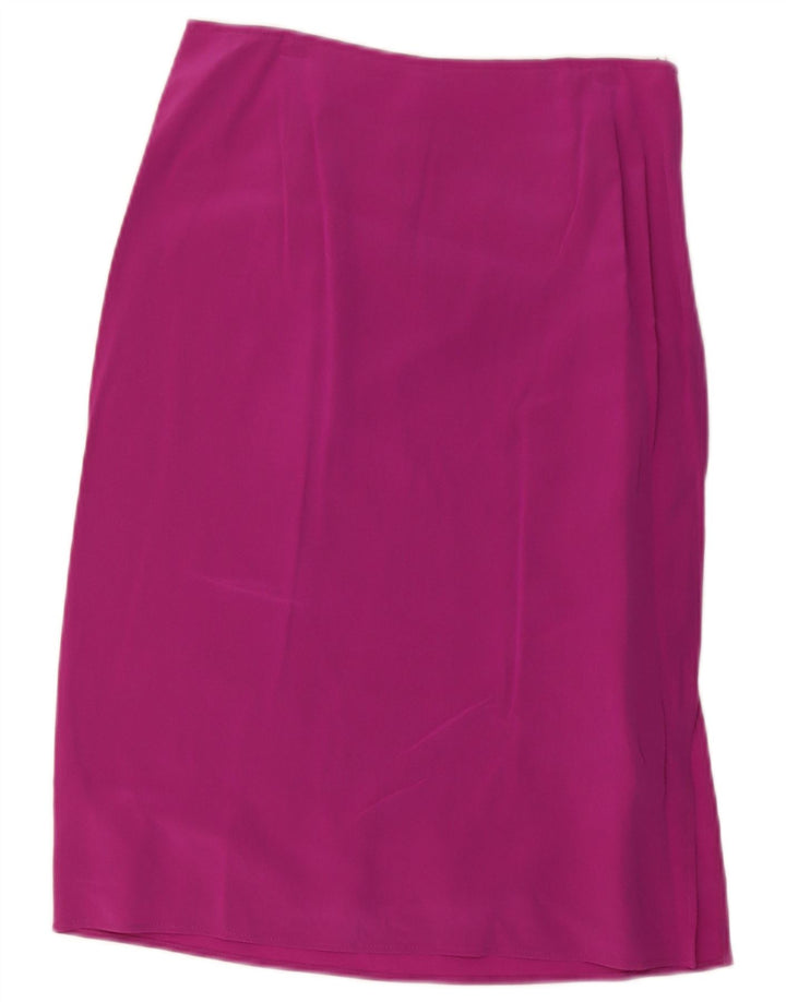 jupe droite femme vintage W28 rose moyen
