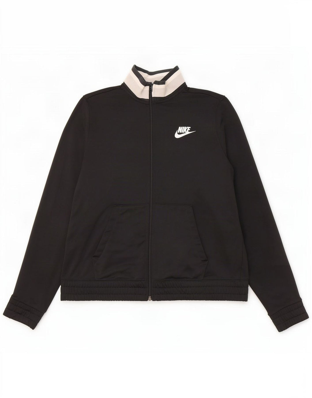Veste de survêtement Nike pour femme UK 14 Polyester color block noir moyen