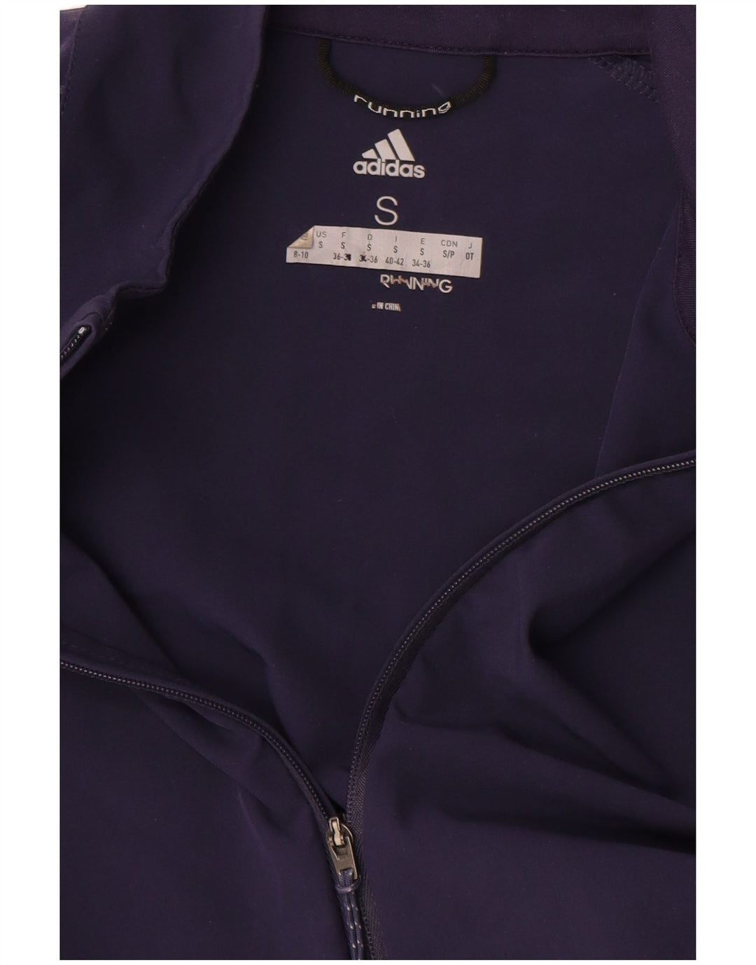 Adidas Veste de survêtement de course pour femme UK 8/10 Petit Bleu marine