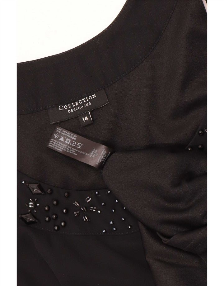 Debenhams Robe trapèze sans manches pour femme UK 44 Polyester noir moyen