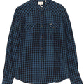 WRANGLER Chemise Slim Flanelle Homme Bleu Moyen Vichy Coton