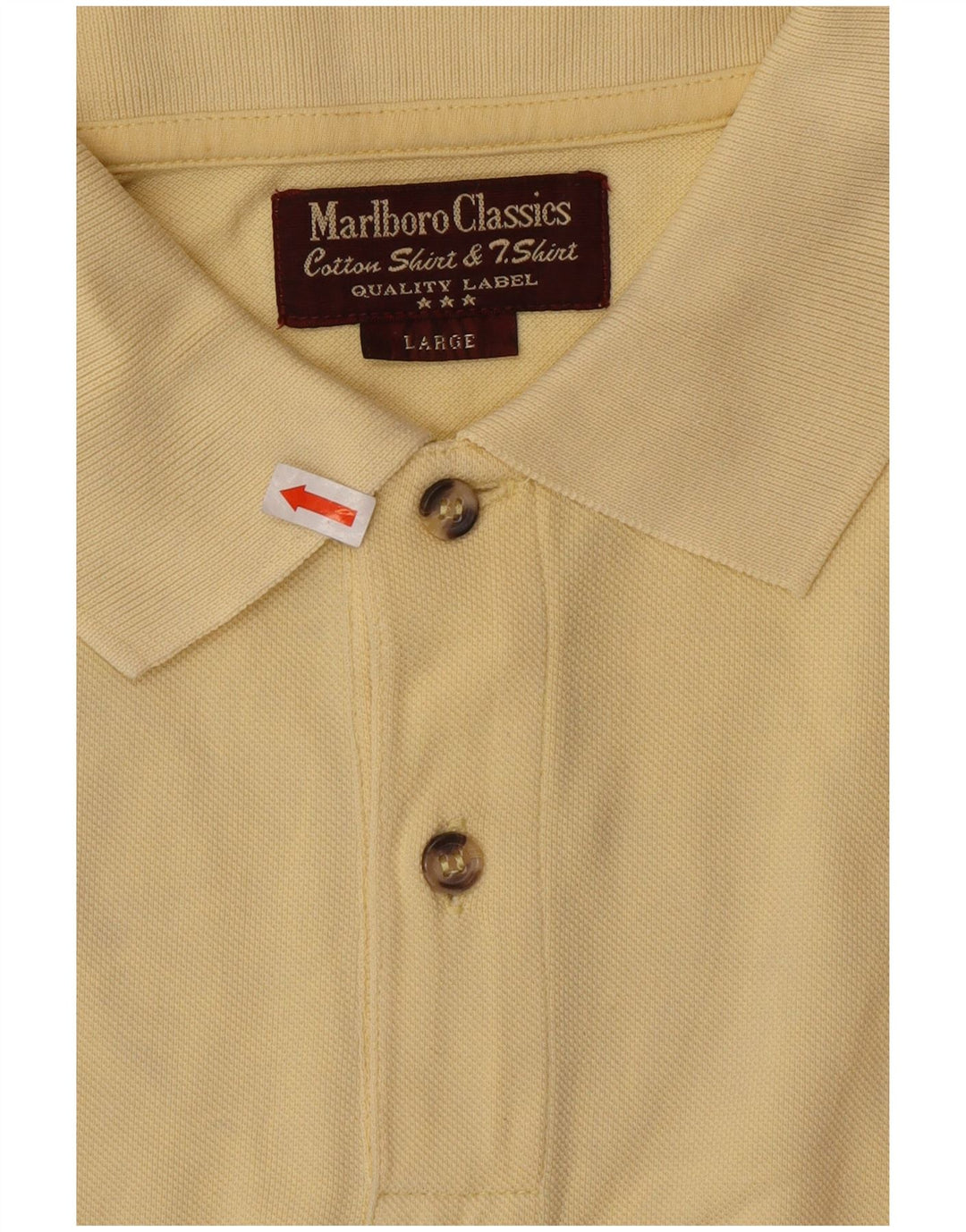 MARLBORO CLASSICS Polo Homme Large Jaune Coton