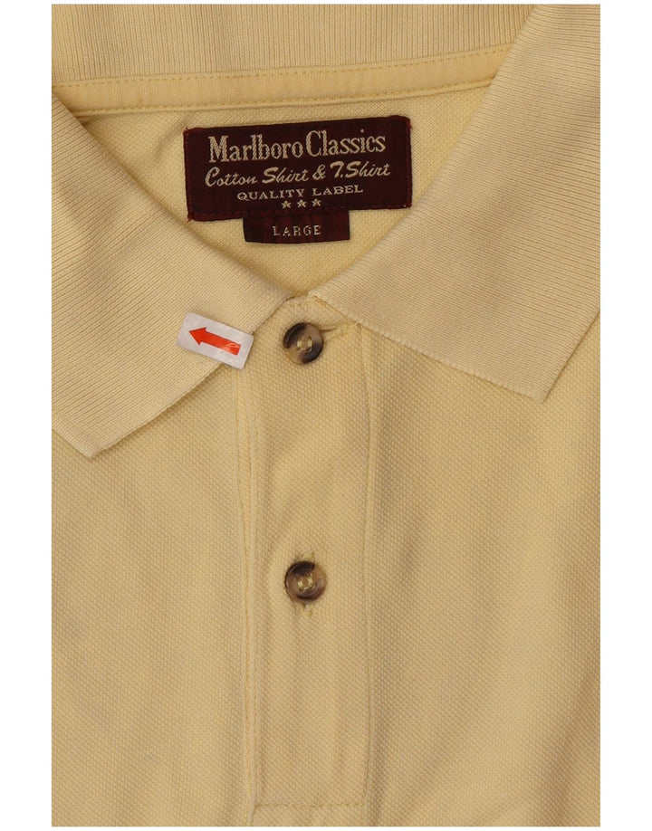 MARLBORO CLASSICS Polo Homme Large Jaune Coton