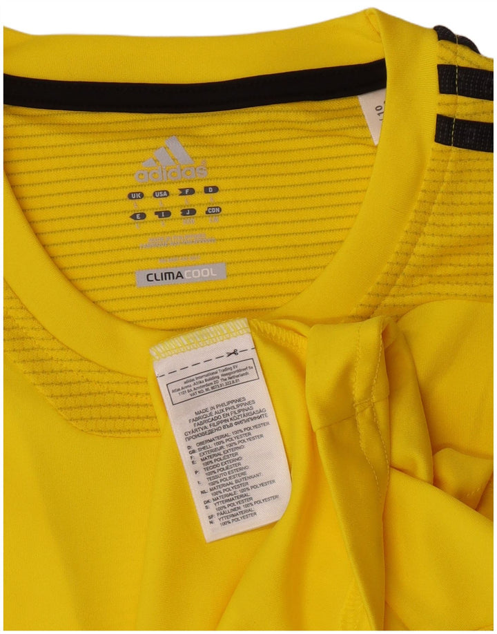 Adidas Hommes Climacool T-Shirt Haut Large Jaune Polyester
