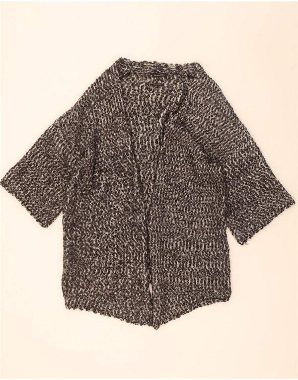 Massimo Dutti Cardigan surdimensionné à manches 3/4 pour femme UK 10 Petit Gris