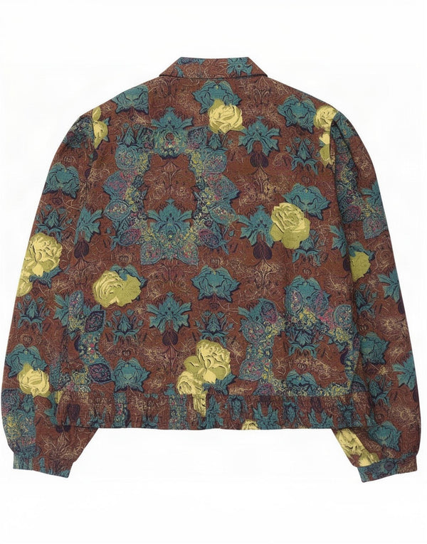 vintage Femme Chemise Oversize Blouse EU 44 XL Multicolore Floral