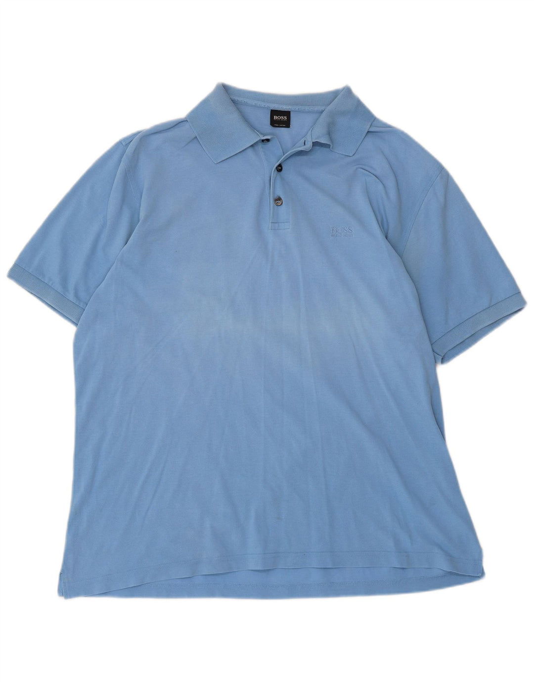 HUGO BOSS Polo Homme XL Bleu Coton