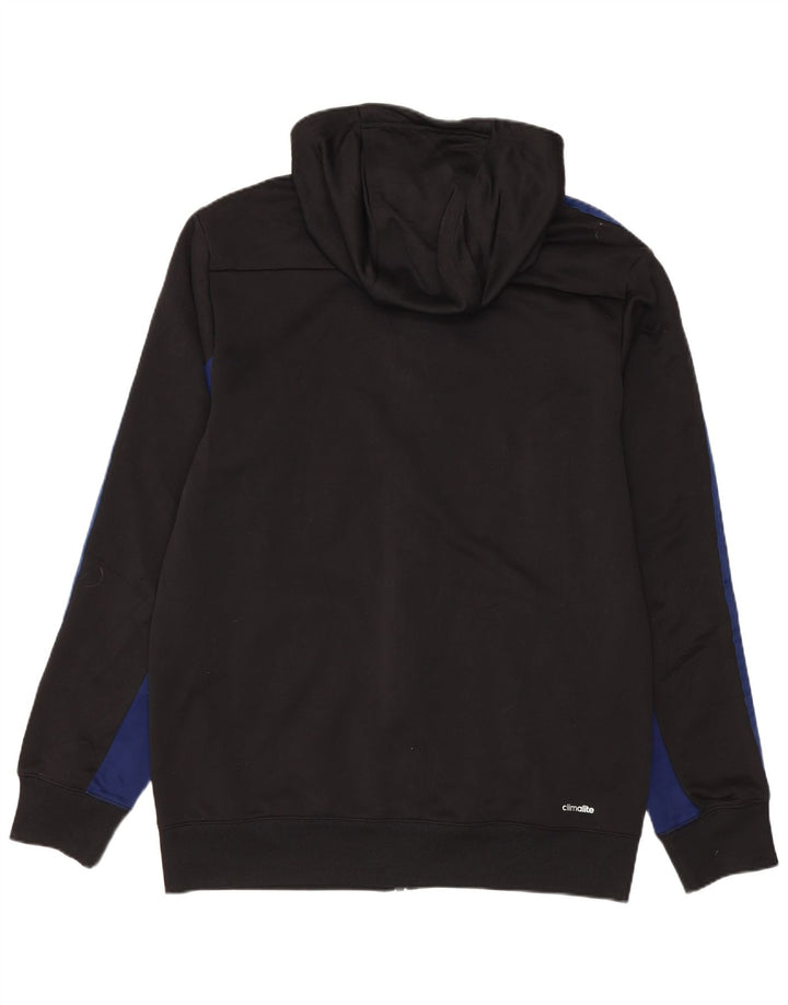ADIDAS Pull à capuche zippé Climalite homme noir moyen colour block