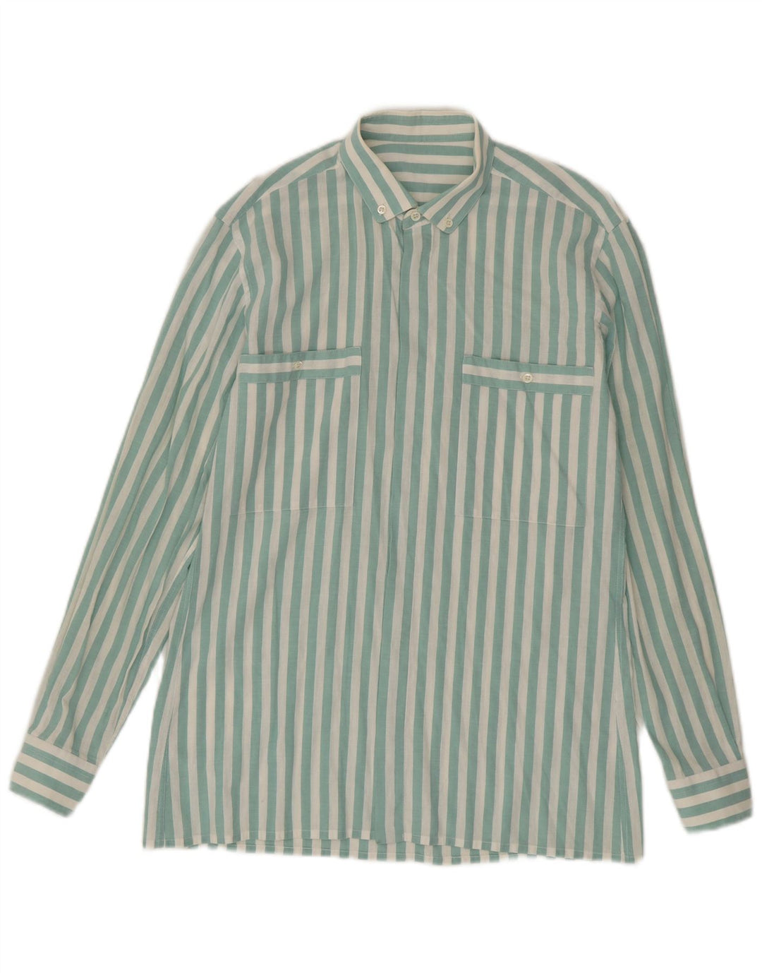 Chemise homme vintage rayé vert moyen