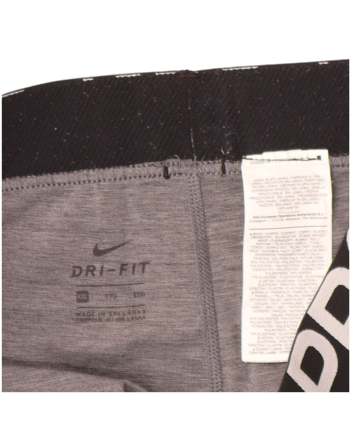 NIKE Legging Capri Dri Fit Graphic pour femme UK 20 2XL Gris Colorblock