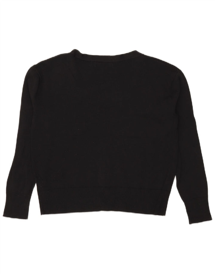 Marks & Spencer Cardigan court surdimensionné pour femme UK 8 Small Noir