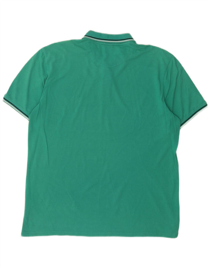 CHAMPION Mens Polo Shirt 2XL Green Cotton