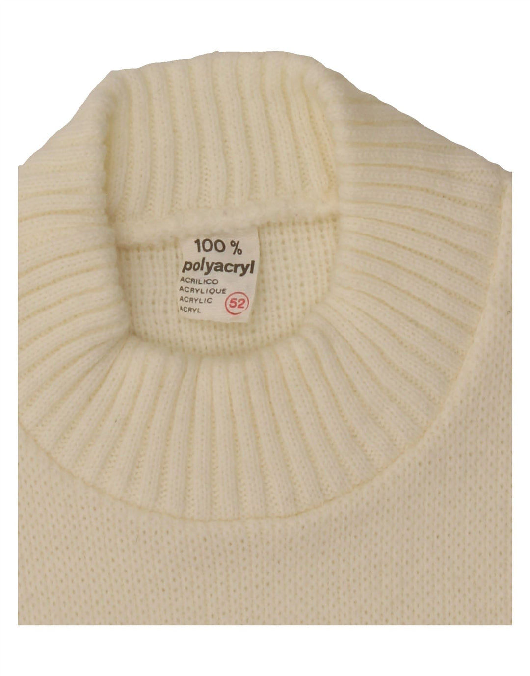 VINTAGE Mens Crew Neck Jumper Sweater IT 52 Large Beige Argyle/Diamond Vintage Vintage and Second-Hand Vintage from Messina Hembry 