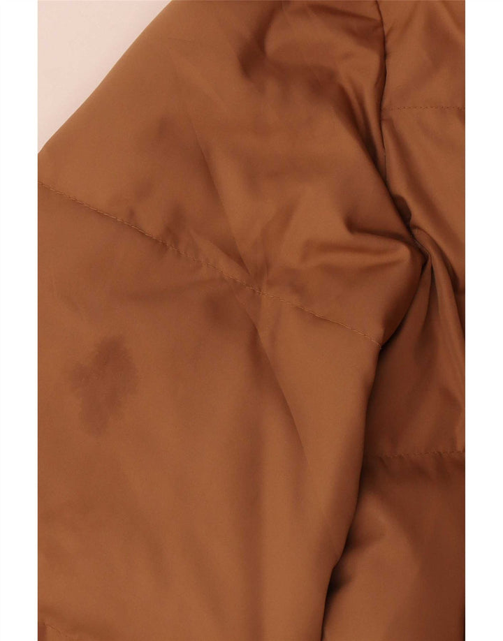 Phard Veste rembourrée à capuche courte pour femme UK 16 Large Marron Polyester