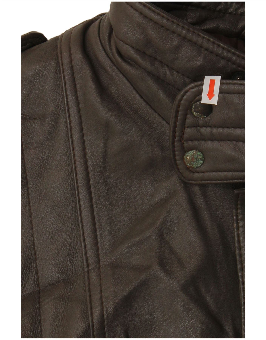 VINTAGE Veste en cuir homme IT 54 2XL Cuir marron