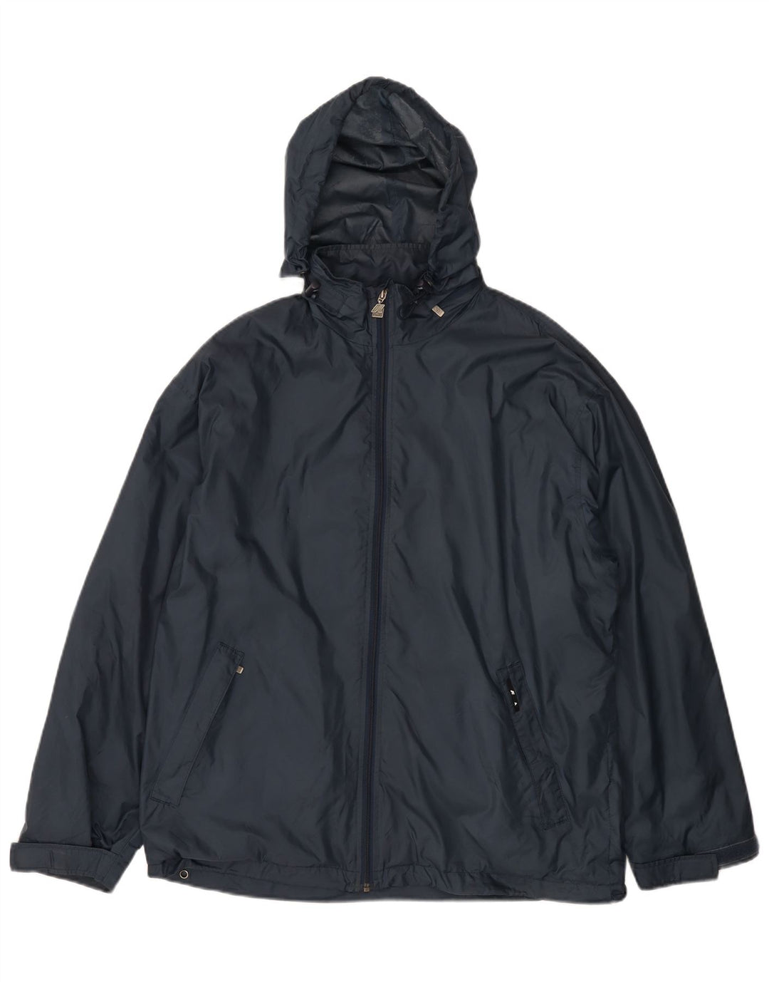K-WAY Veste de pluie à capuche pour homme UK 38 Bleu marine moyen Polyamide