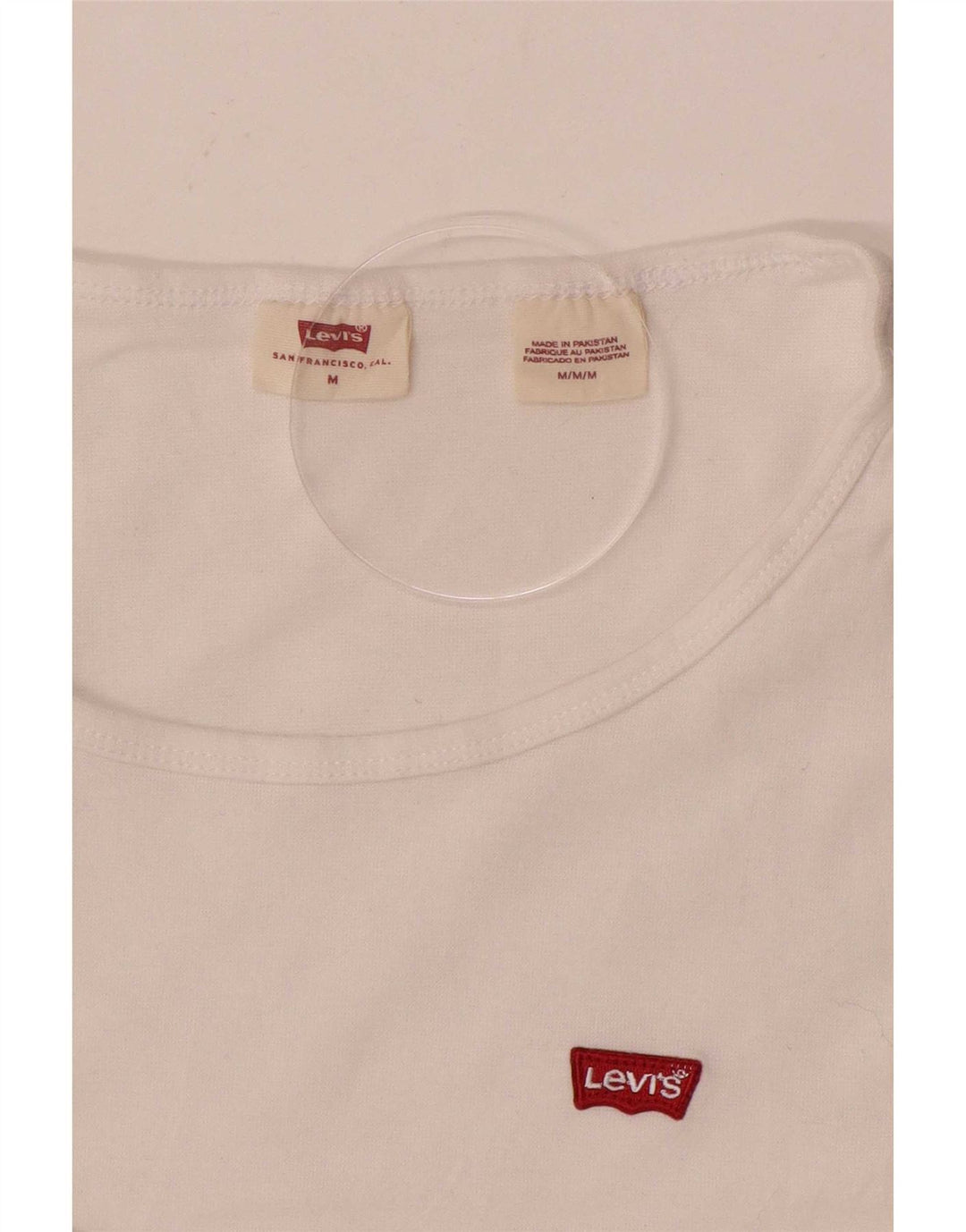 Levi's Top Manches Longues Femme UK 12 Medium Blanc