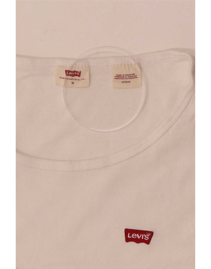 Levi's Top Manches Longues Femme UK 12 Medium Blanc