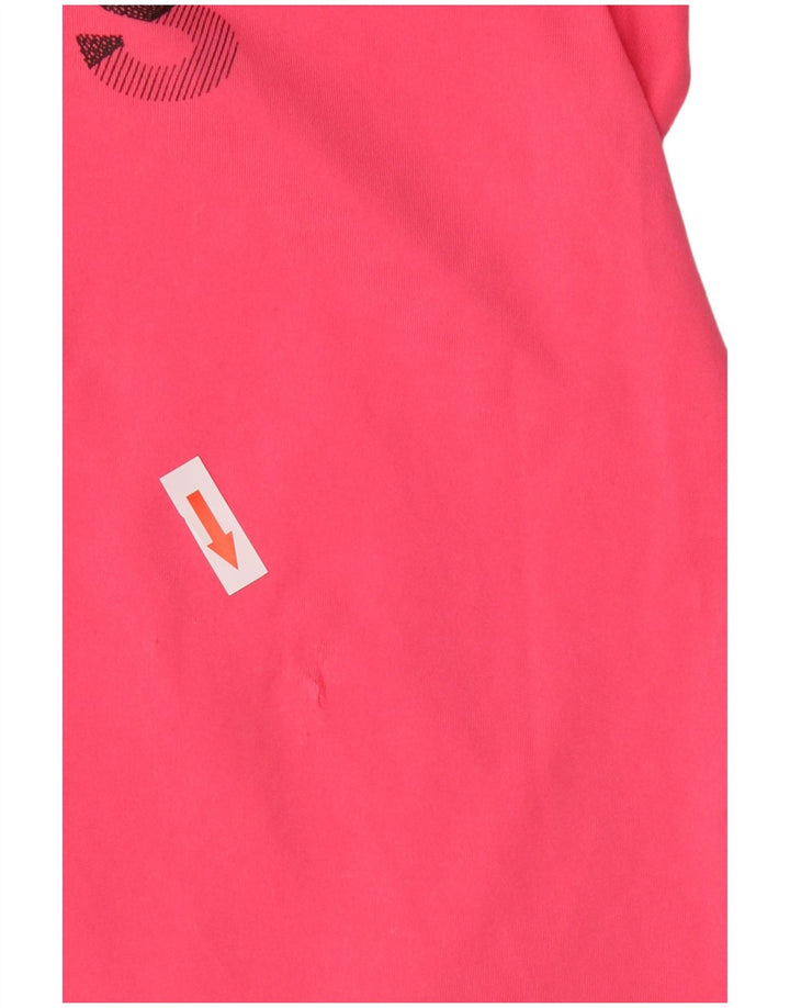 Adidas T-shirt graphique pour femme UK 12/14 Rose moyen Polyester