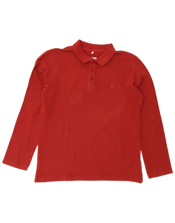 Carrera Polo à manches longues pour homme en coton rouge Large