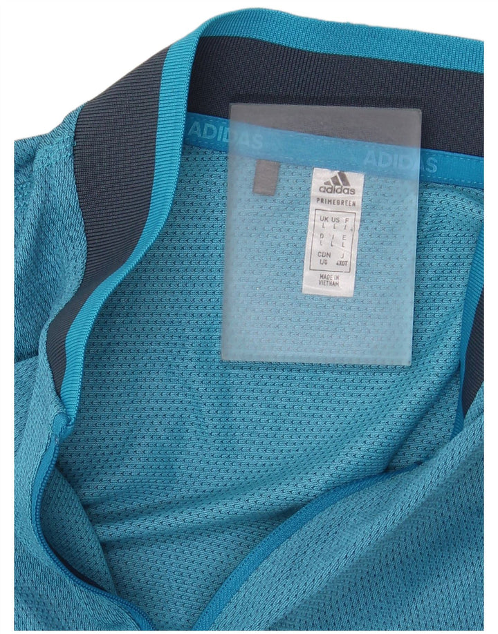 Adidas Débardeur Femme UK 14 Grand Bleu Colorblock