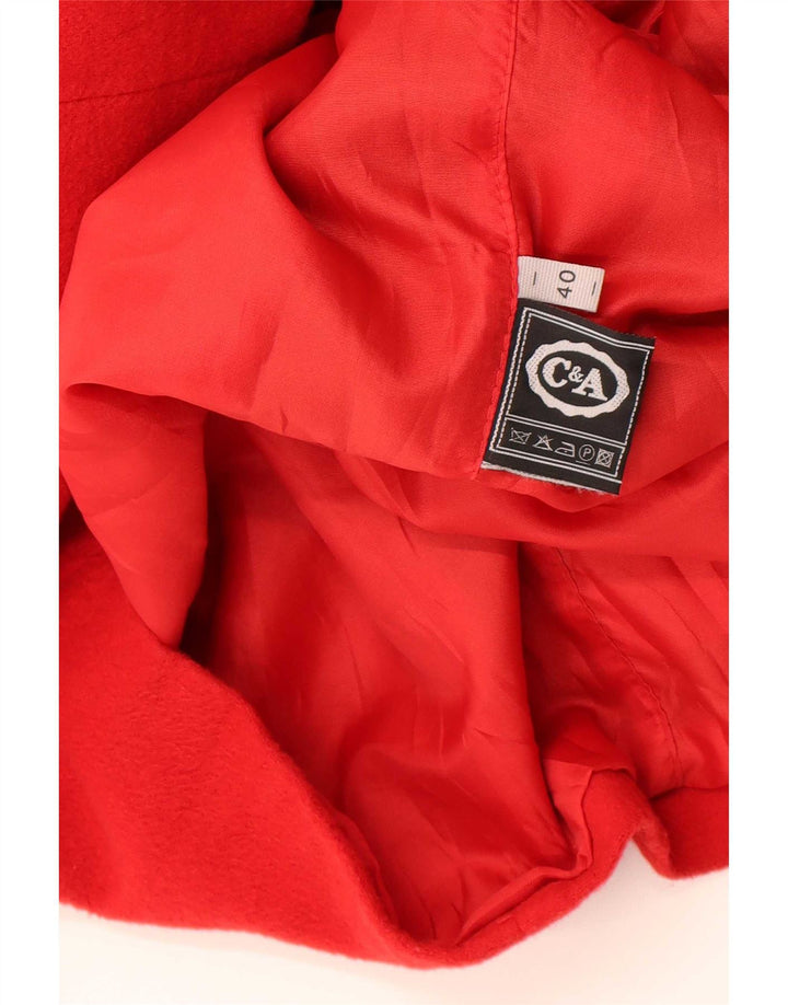 C&A Veste Blazer Double Boutonnage Femme EU 40 Rouge Moyen Polyester