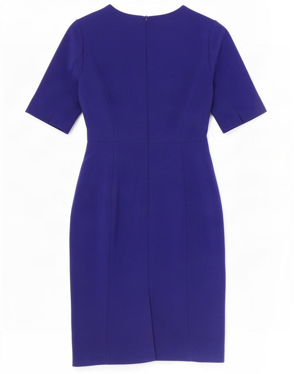 Hobbs Womens Sheath Dress UK 10 Small Blue Polyester