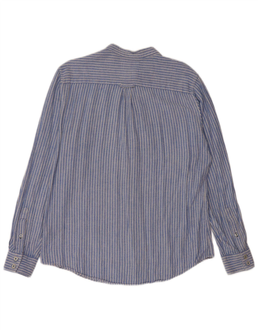 Crew Clothing Chemise homme en lin bleu moyen à fines rayures