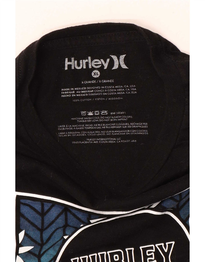 Hurley T-Shirt Graphique Homme XL Noir