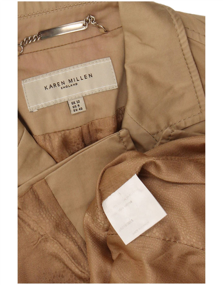 KAREN MILLEN Veste Blazer 5 Boutons Femme UK 12 Viscose Beige Moyen
