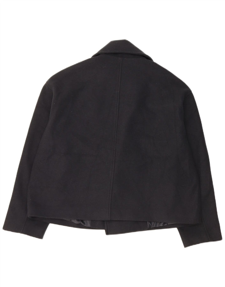 Zara Caban surdimensionné pour femme UK 14 Polyester bleu marine moyen