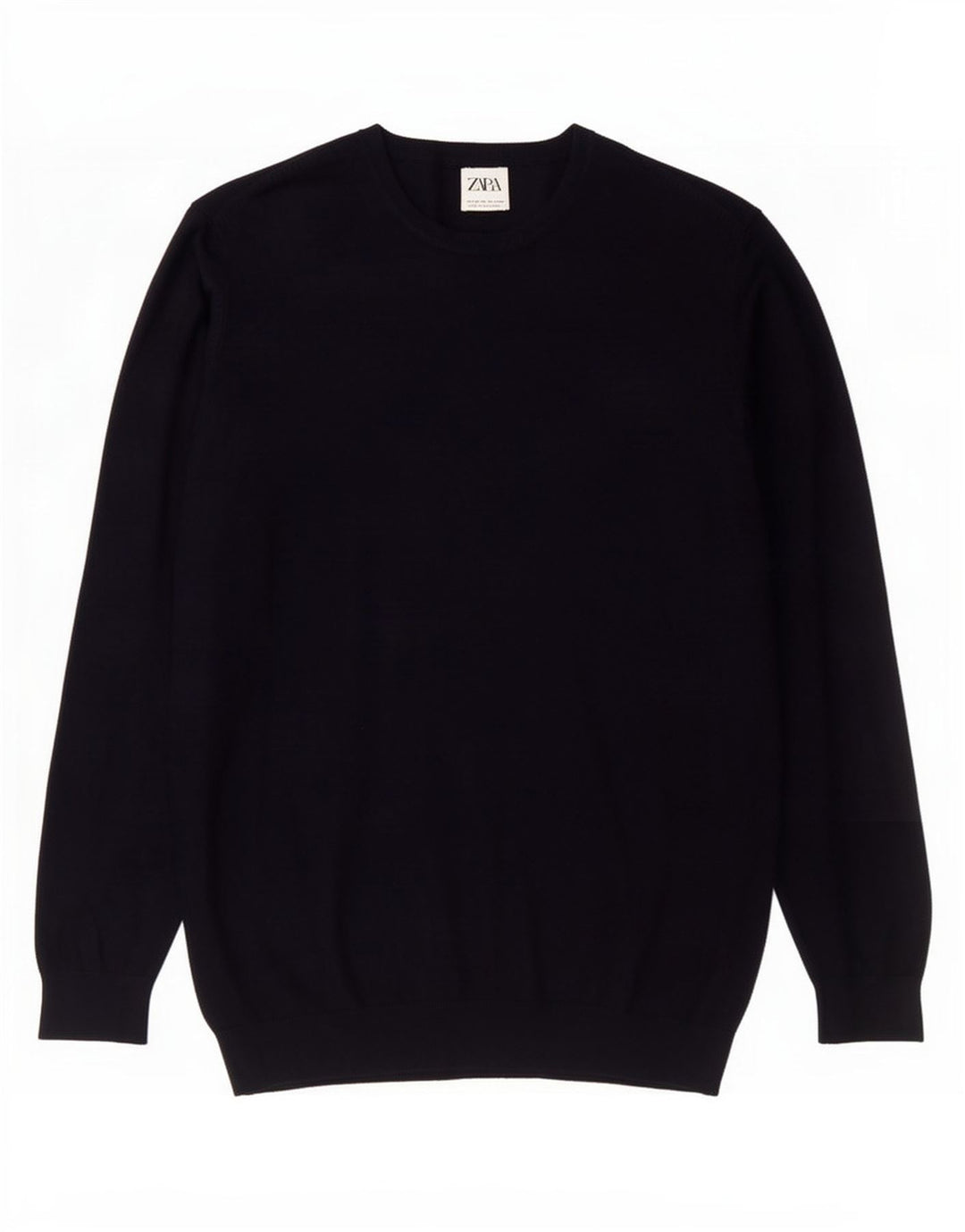 Zara Pull Col Ras Du Cou Homme Bleu Marine Moyen