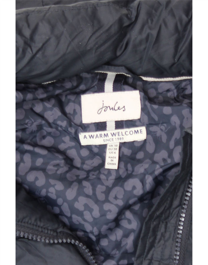 Joules Manteau matelassé surdimensionné à capuche pour femme UK 10 Small Bleu marine Polyester