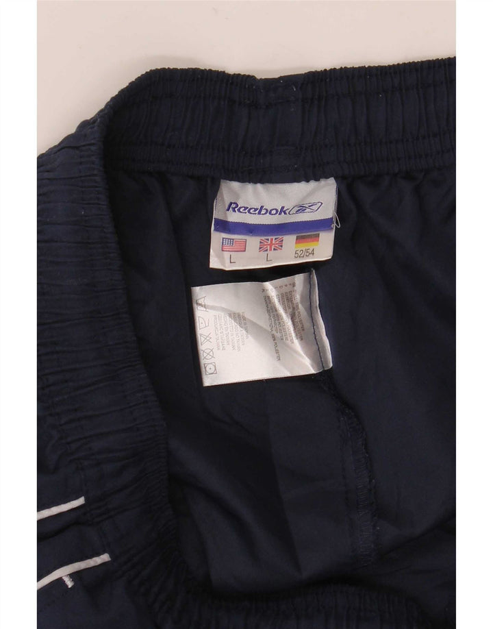 Reebok Pantalon de Survêtement Graphique Homme Large Bleu Marine Polyester