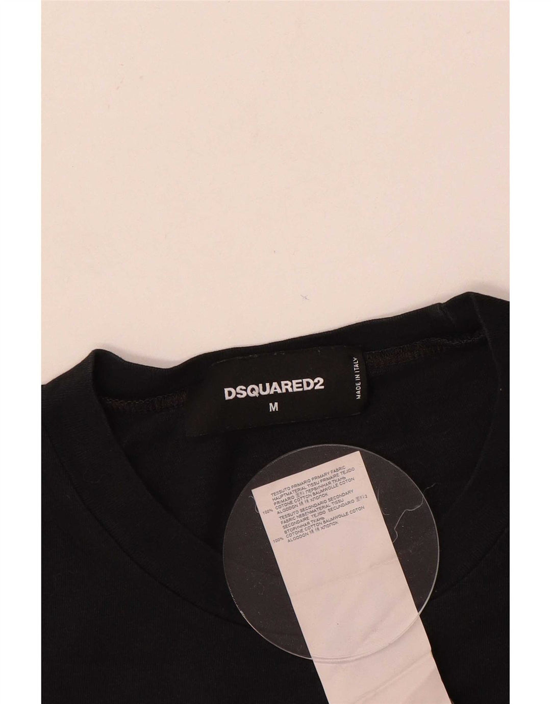 Dsquared2 T-Shirt Graphique Top Noir Moyen Coton Homme