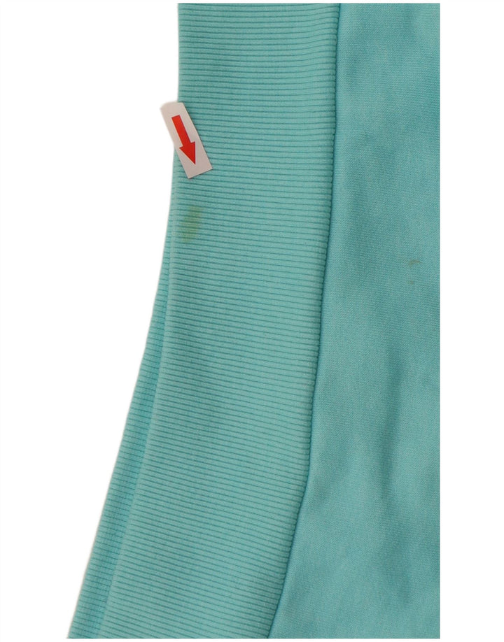 WEIRD FISH Pull à capuche graphique pour femme UK 10 Petit coton turquoise