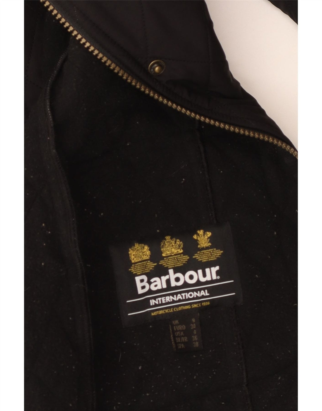Barbour Veste matelassée pour femme UK 8 Small Noir Polyester