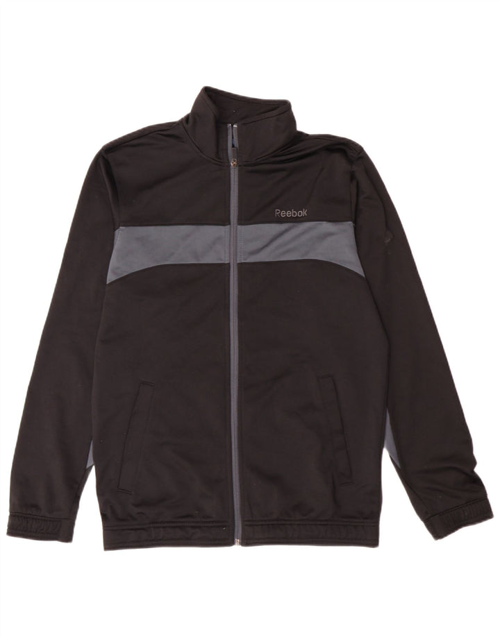 Reebok Veste de survêtement pour homme Petit Noir Polyester Colorblock
