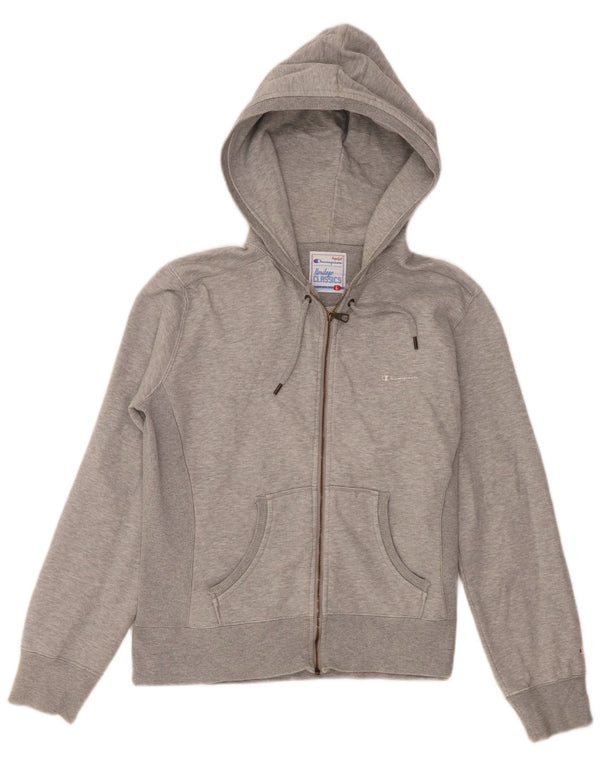 Champion Pull à capuche zippé Heritage Classics pour femme UK 16 Large Gris