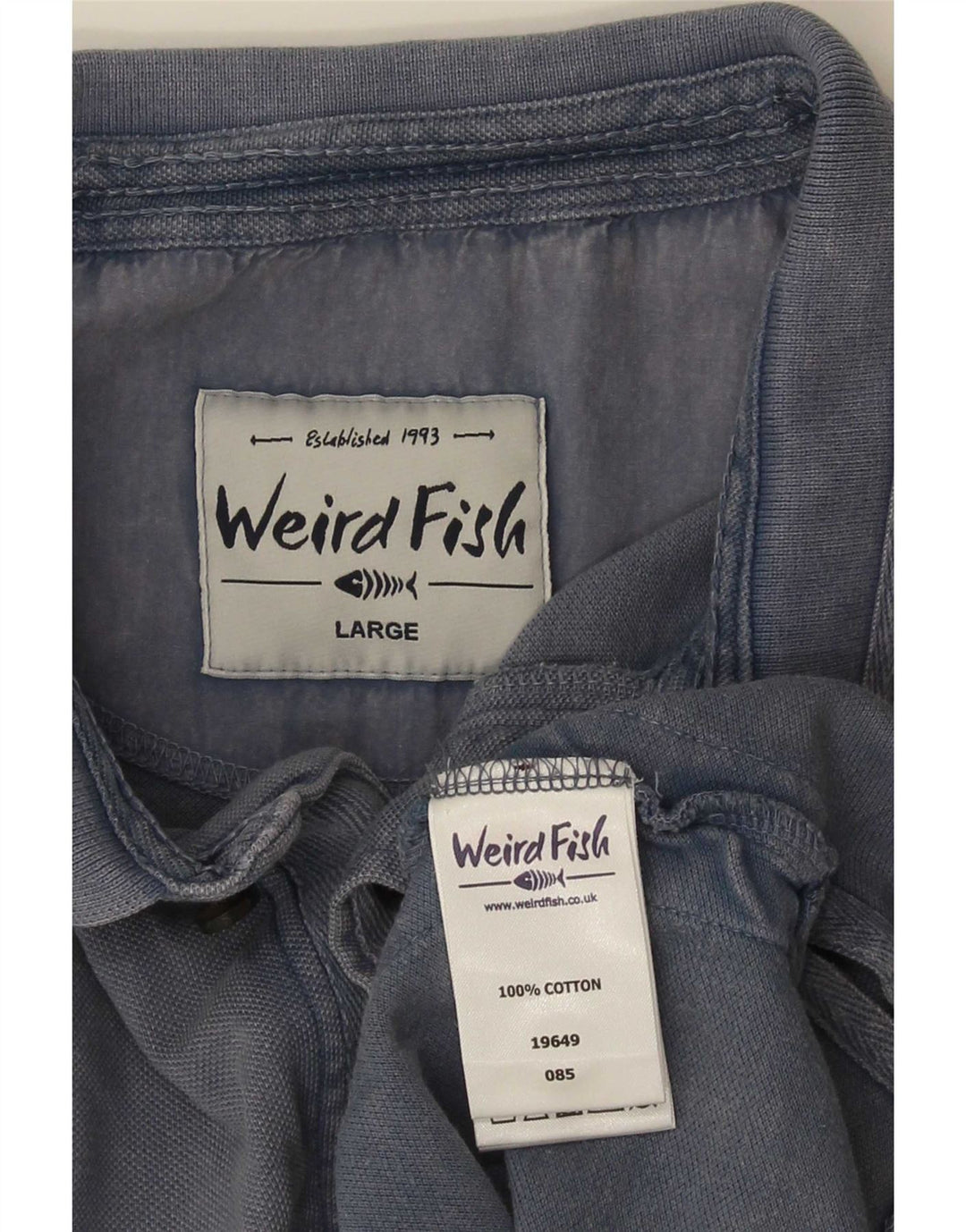 Weird Fish Polo Homme Grand Bleu Coton