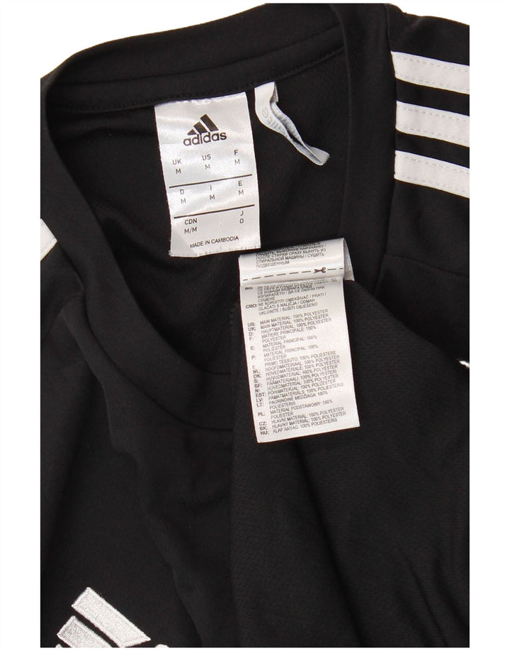 ADIDAS T-Shirt Climalite Homme Noir Moyen Polyester Colorblock