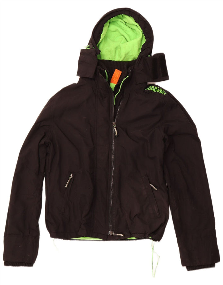SUPERDRY Veste coupe-vent The Windcheater pour femme UK 16 Large Noir