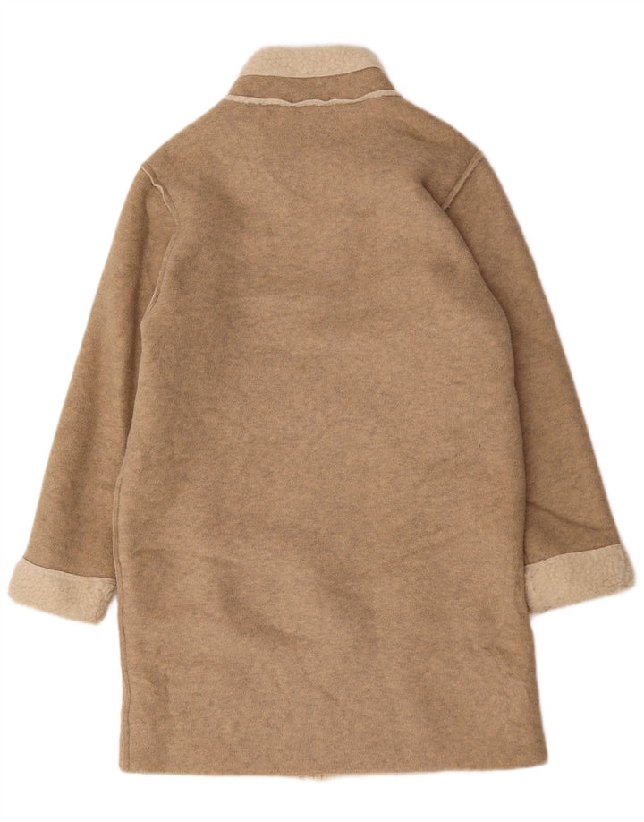 Marks & Spencer Manteau Sherpa surdimensionné pour femme UK 10 Petit beige moucheté